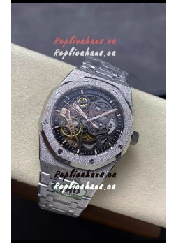 Audemars Piguet Royal Oak Double Balance Wheel Openworked FROSTED Edition 1:1 Superclone Replica Watch