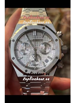 Audemars Piguet Royal Oak Chronograph 1:1 Mirror Replica - 904L Steel in White Dial 41MM