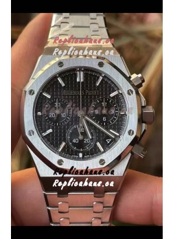 Audemars Piguet Royal Oak Chronograph 1:1 Mirror Replica - 904L Steel in Black Dial 41MM