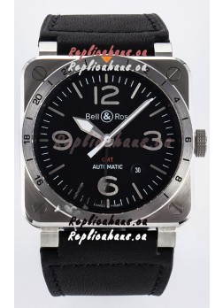 Bell & Ross BR03-93 GMT Edition Black Dial 1:1 Mirror Replica Watch 