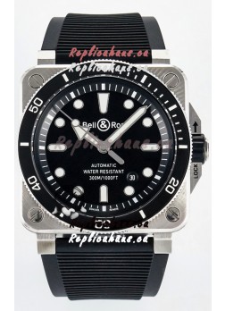 Bell & Ross BR03-92 Diver Stainless Steel - Black Dial Swiss Replica Watch 1:1 Mirror Replica