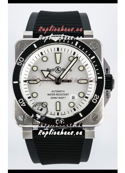 Bell & Ross BR03-92 Diver Stainless Steel - White Dial Swiss Replica Watch 1:1 Mirror Replica