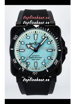 Bell & Ross BR03-92 Divers Edition PVD Coated 1:1 Mirror Replica Pale Blue Dial