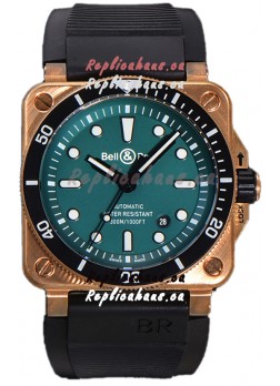 Bell & Ross BR03-92 Diver Green Dial Bronze Casing Swiss Replica Watch 1:1 Mirror Replica