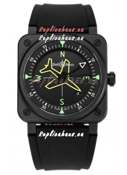 Bell and Ross BR03 Gyrocompass PVD Coated Swiss Replica Watch 41MM