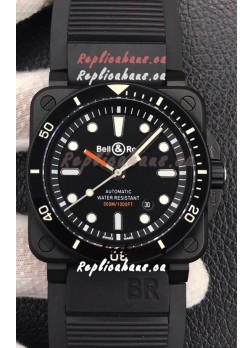 Bell & Ross BR03-92 Diver DLC Coated Black Dial Swiss Replica Watch 1:1 Mirror Replica