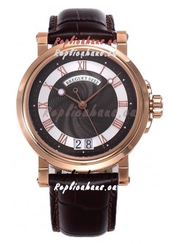 Breguet Marine Automatic Big Date 5817 Rose Gold Watch in Brown Dial 