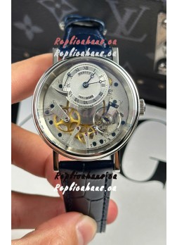 Breguet Tradition 7057BR/R9/9W6 Steel Casing Single Tourbillon Swiss Replica Blue Strap Watch