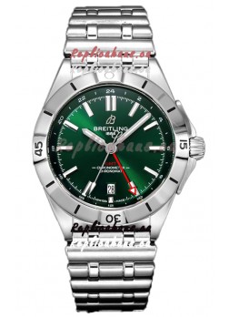 Breitling Chronomat Automatic GMT 40 Green Dial 1:1 Mirror Swiss Replica Watch 