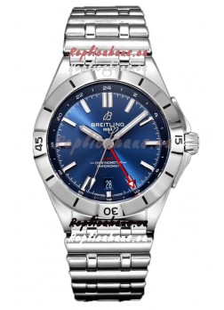 Breitling Chronomat Automatic GMT 40 Blue Dial 1:1 Mirror Swiss Replica Watch 