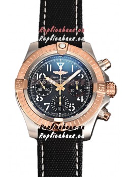 Breitling Avenger Chronograph 45 Two Tone Black Dial 1:1 Mirror Swiss Replica Watch 