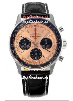 Breitling Navitimer B01 Chronograph 43 Copper Dial - 904L Steel Casing 1:1 Mirror Swiss Replica
