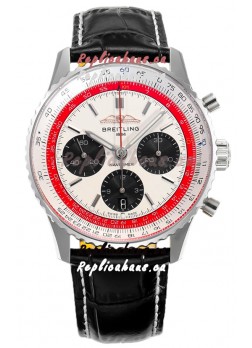 Breitling Navitimer B01 Boeing 747 Chronograph 43 White Dial - 904L Steel Casing 1:1 Mirror Swiss Replica