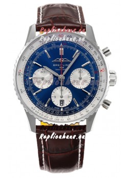 Breitling Navitimer B01 Chronograph 43 Blue Dial - 904L Steel Casing 1:1 Mirror Swiss Replica