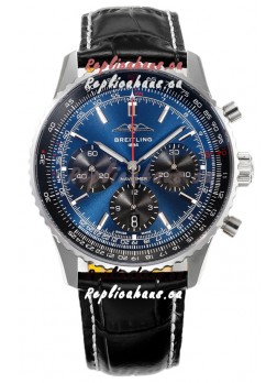 Breitling Navitimer B01 Chronograph 43 Blue Dial - 904L Steel Casing 1:1 Mirror Swiss Replica