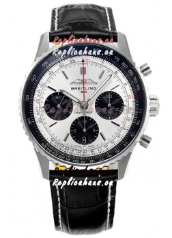 Breitling Navitimer B01 Chronograph 43 Steel Dial - 904L Steel Casing 1:1 Mirror Swiss Replica