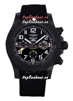 Breitling Avenger Hurricane Chronograph Black Dial Nylon Strap - DLC Coating Swiss Replica Watch