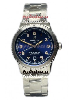 Breitling Navitimer Aviator 8 Automatic 41 Blue Dial Steel Strap 1:1 Mirror Swiss Replica Watch 