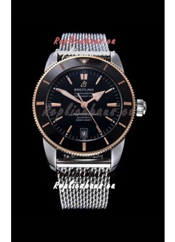 Breitling SuperOcean Heritage II 44MM Black Dial Two Tone 904L Steel 1:1 Mirror Replica