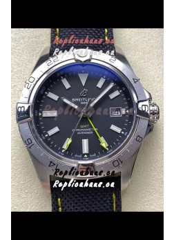 Breitling Avenger GMT Automatic 44 Swiss 1:1 Super Clone Replica Watch - Black Dial 