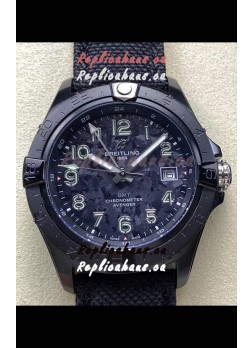 Breitling Avenger Automatic 44 Swiss 1:1 Super Clone Replica Watch - Carbon Dial 