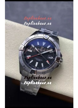 Breitling Avenger GMT Automatic 44 Swiss 1:1 Super Clone Replica Watch - Black Dial 