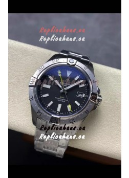 Breitling Avenger GMT Automatic 44 Swiss 1:1 Super Clone Replica Watch - Black Dial 