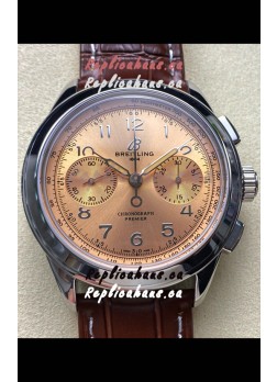 Breitling Premier B01 Chronograph 42 Edition Steel Casing Champange Dial - 1:1 Mirror Replica Watch