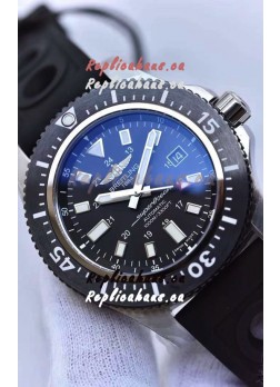 Breitling SuperOcean 44 Special Steel - Mariner Blue Swiss Replica Watch with Rubber Strap