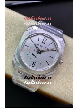 Bvlgari Octo Finissmo Edition 1:1 Mirror Replica 904L Stainless Steel Casing White Dial