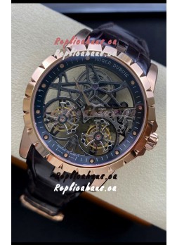 Roger Dubuis Excalibur Dual Tourbillon 1:1 Mirror Swiss Rose Gold Case