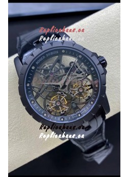 Roger Dubuis Excalibur Dual Tourbillon 1:1 Mirror Swiss DLC Coating