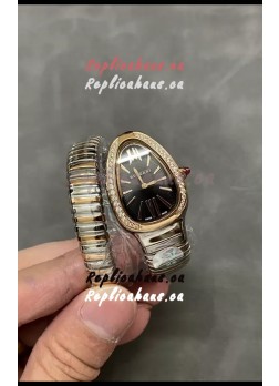 Bvlgari Serpenti Edition Two Tone Casing  Diamonds Bezel Watch in 1:1 Mirror Quality