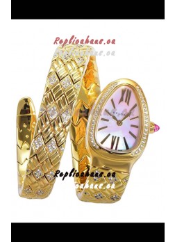 Bvlgari Serpenti Edition Yellow Gold Casing MOP Dial Watch in 1:1 Mirror Quality
