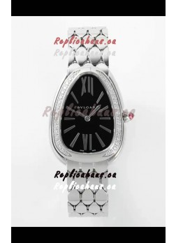 Bvlgari Serpenti Seduttori Edition in Steel Casing Super Clone Watch Black Dial