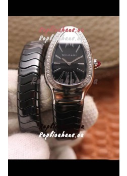 Bvlgari Serpenti Edition Black Ceramic Replica Watch in 1:1 Mirror Quality 