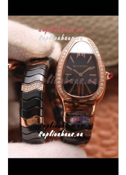 Bvlgari Serpenti Edition Black Ceramic Replica Watch in 1:1 Mirror Quality 