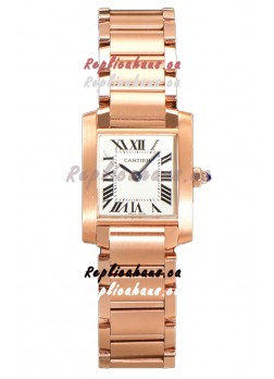 Cartier Tank Francaise Rose Gold Swiss Quartz Replica Watch 25.70MM