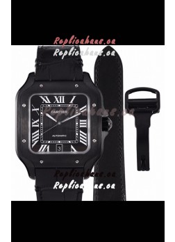 Cartier "Santos De Cartier" Mens XL 1:1 Mirror Replica Watch in PVD Coated Casing
