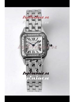 Cartier PANTHERE Edition 22MM 1:1 Mirror Quality Swiss Replica Watch in White Dial - Diamonds Bezel