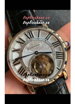 Rotonde De Cartier Flying Tourbillon Swiss Replica Watch in Rose Gold Super Clone Watch