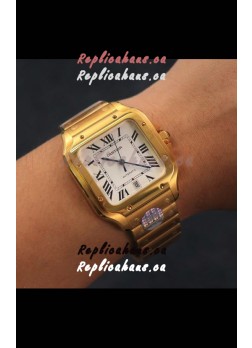 Santos De Cartier 1:1 Mirror Replica - 40MM Yellow Gold Swiss Movement Watch