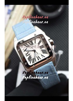 Santos De Cartier 1:1 Mirror Replica - 35MM Stainless Steel Casing Watch 