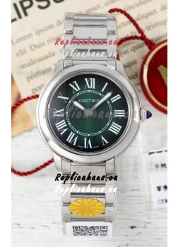 Cartier Ronde Must 29MM Swiss Quartz Green Dial 1:1 Mirror Swiss Replica Watch 