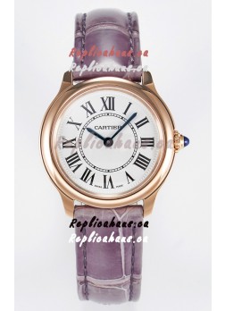 Ronde Louis Cartier Super Clone 29MM Rose Gold Watch in Swiss Quartz Movement