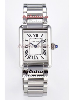 Tank Must De Cartier Super Clone Swiss Replica Watch 27MM White Dial