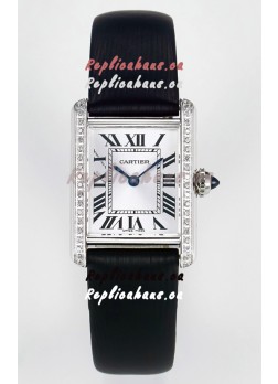 Tank Must Cartier Super Clone Edition 29MM Watch in Steel Casing White Dial 