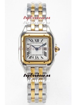 Cartier PANTHERE 22MM Super Clone Edition Watch 2 Tone Yellow Gold White Dial