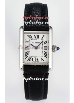 Tank Must Cartier Super Clone Edition 29MM Watch in Steel Casing White Dial 
