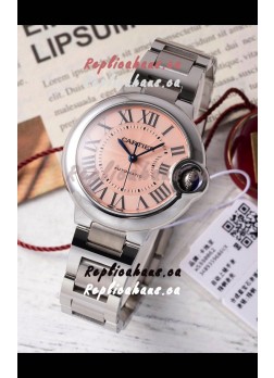 Ballon De Cartier Swiss Automatic Beige Dial Mirror Quality 33MM in Stainless Steel